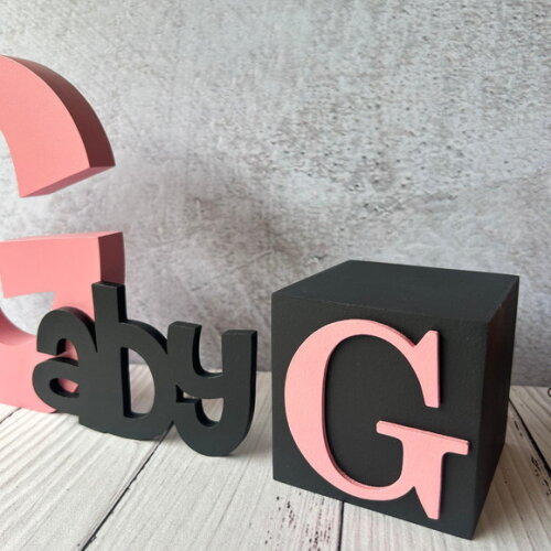 Nomes em mdf Linha 18cm m + Cubo - Bebê e Infantil