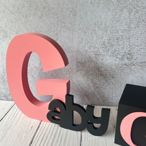 Nomes em mdf Linha 18cm m + Cubo - Bebê e Infantil