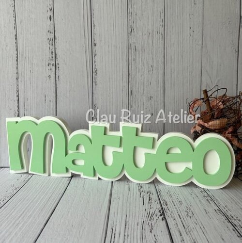 Nomes em Sobreposição Decoração de Bebê