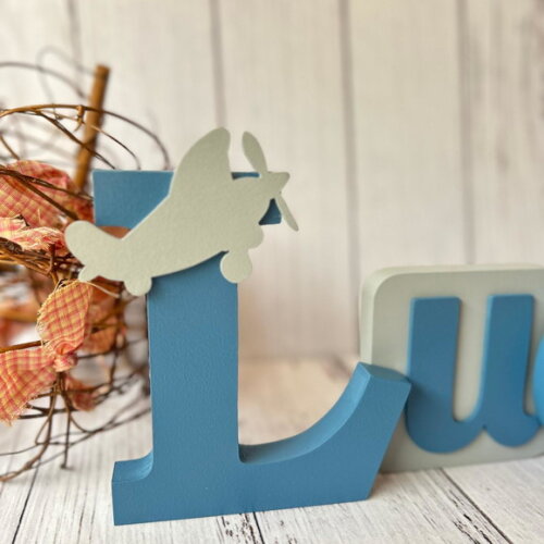 Nomes Linha Blocos Aviãozinho - Decoração de Bebê