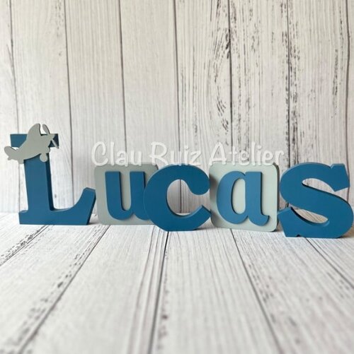 Nomes Linha Blocos Aviãozinho - Decoração de Bebê