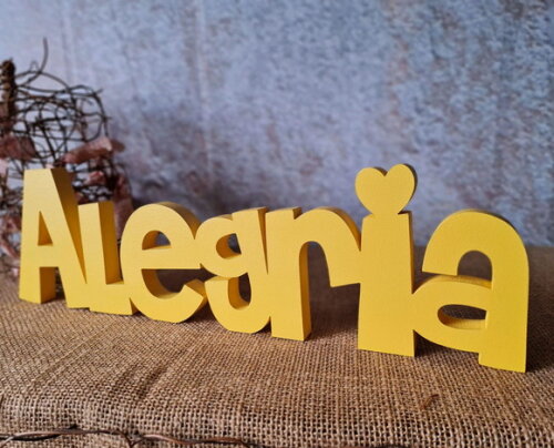 Palavras em MDF - ALEGRIA