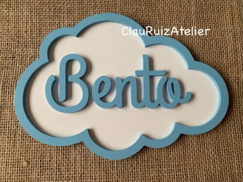 Porta de Maternidade Nuvem com Nome