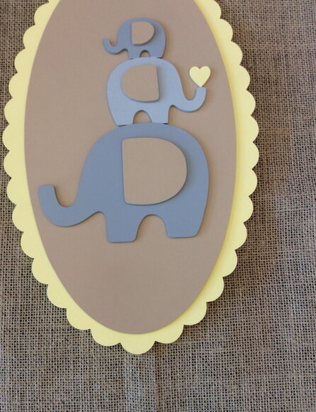 Quadro de Elefantes - Decoração Bebê