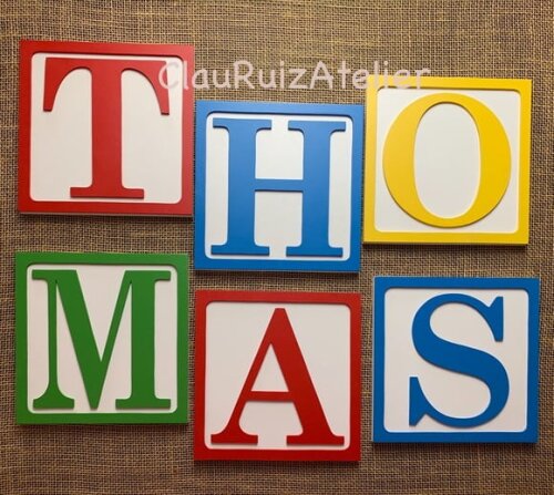 Quadro Toy Story Nome de Parede 20x20cm