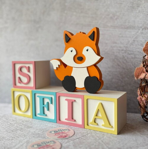 Cubos Decorativos de MDF para Quarto de Bebê e infantil -Tema Bo