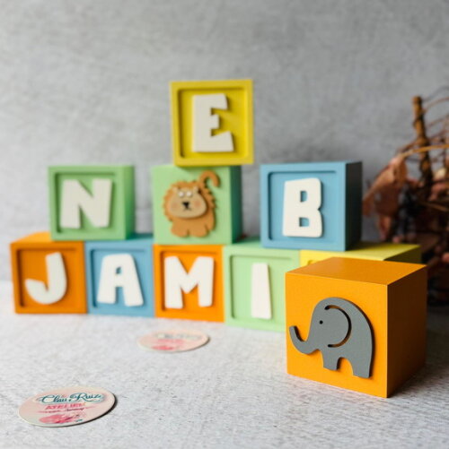 Safari Cubos 6x6cm - Decoração Bebè