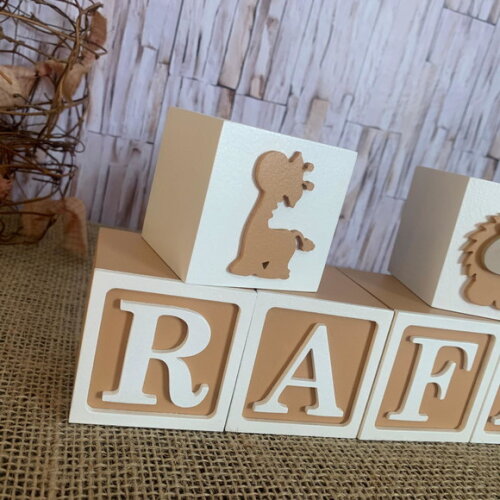 Cubos Personalizados para Decoração de quarto de Bebê - Tema S