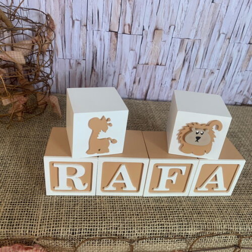 Cubos Personalizados para Decoração de quarto de Bebê - Tema S