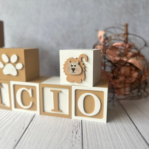 Safari Cubos 6x6cmts - Decoração Bebê