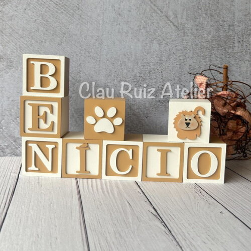 Safari Cubos 6x6cmts - Decoração Bebê