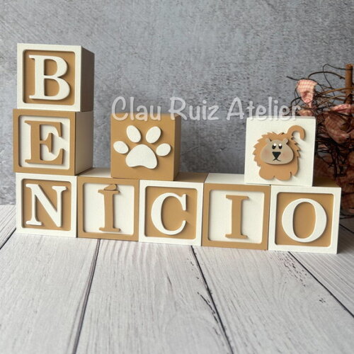Safari Cubos 6x6cmts - Decoração Bebê
