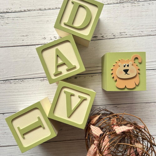 Safari Cubos Ts 8x8cm - Decoração Bebè
