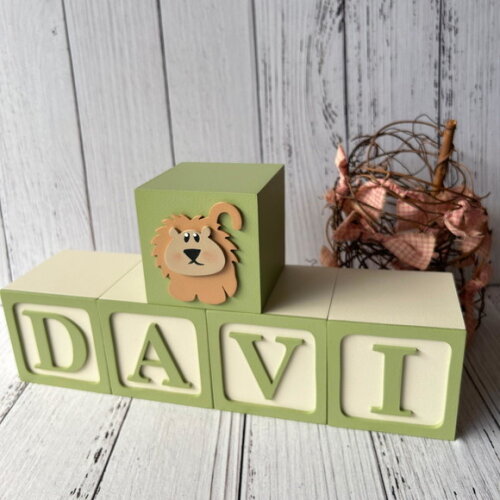 Safari Cubos Ts 8x8cm - Decoração Bebè