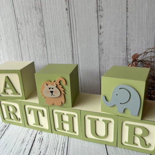 Safari Cubos Ts 8x8cm - Decoração Bebè