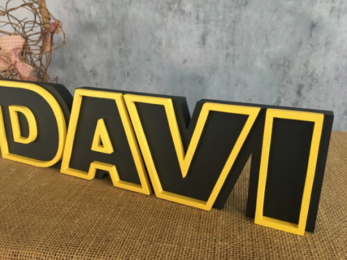 Letras Decorativas Personalizadas em MDF para Quarto de Bebê e F