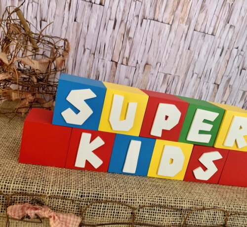 Super Mário Bros Cubos 6x6cm Decoração de Festa Infantil