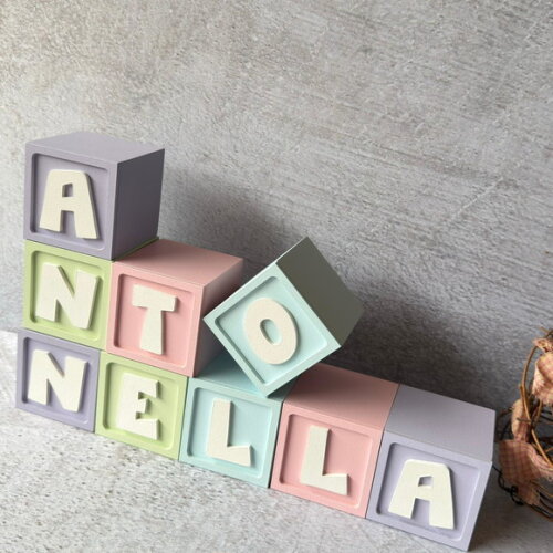 Tons Pastel Cubos 6x6cm Decoração Bebê