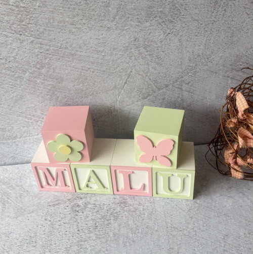 Tons Pastel Cubos 6x6cm Decoração Bebê