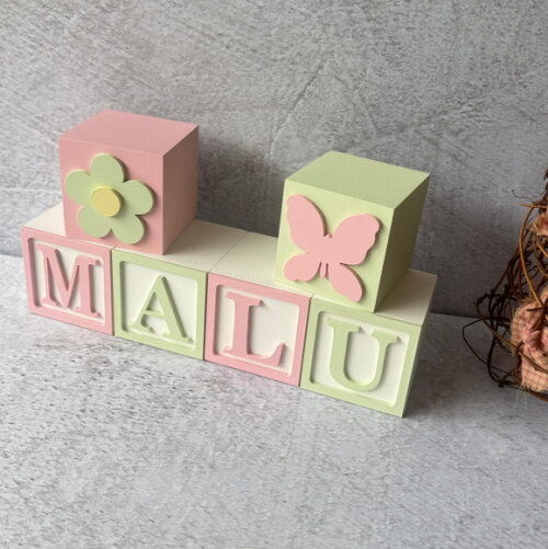 Tons Pastel Cubos 6x6cm Decoração Bebê