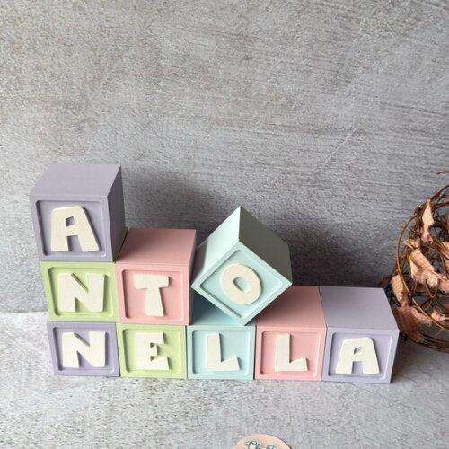Tons Pastel Cubos 6x6cm Decoração Bebê