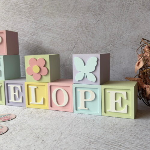 Tons Pastel Cubos 6x6cm Decoração Bebê