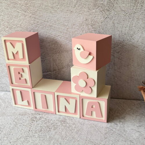 Tons Pastel Cubos 6x6cm Ts- Decoração Bebê