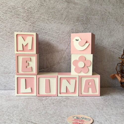 Tons Pastel Cubos 6x6cm Ts- Decoração Bebê