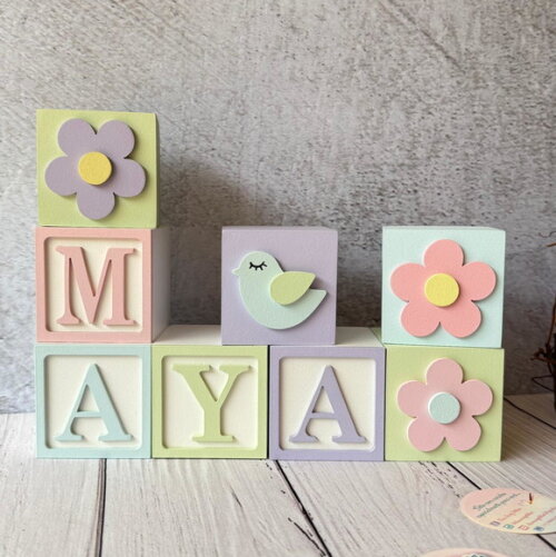 Tons Pastel Cubos 6x6cm Ts- Decoração Bebê