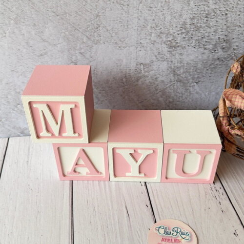 Tons Pastel Cubos 6x6cm Ts- Decoração Bebê