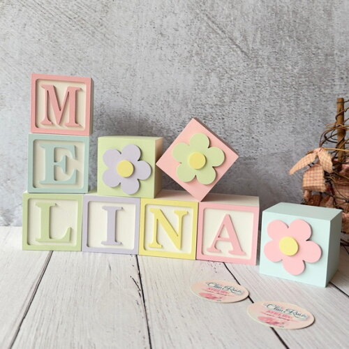Tons Pastel Cubos 6x6cm Ts- Decoração Bebê