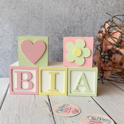 Tons Pastel Cubos 6x6cm Ts- Decoração Bebê