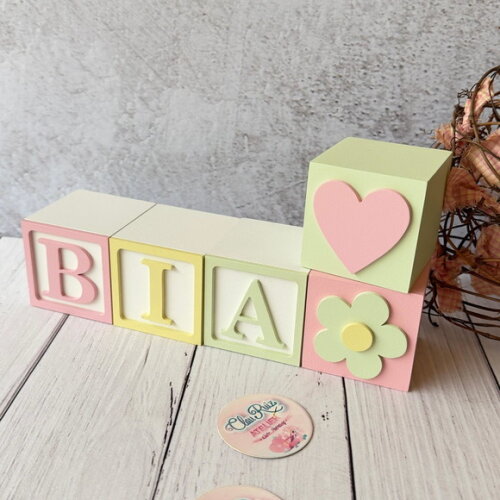 Tons Pastel Cubos 6x6cm Ts- Decoração Bebê