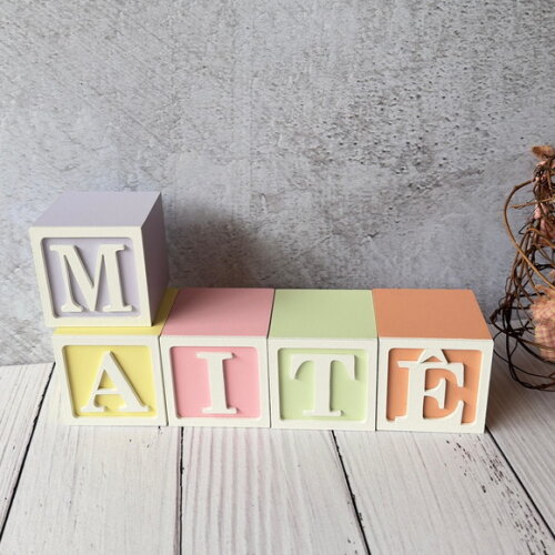 Tons Pastel Cubos 6x6cm Ts- Decoração Bebê
