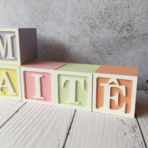 Tons Pastel Cubos 6x6cm Ts- Decoração Bebê