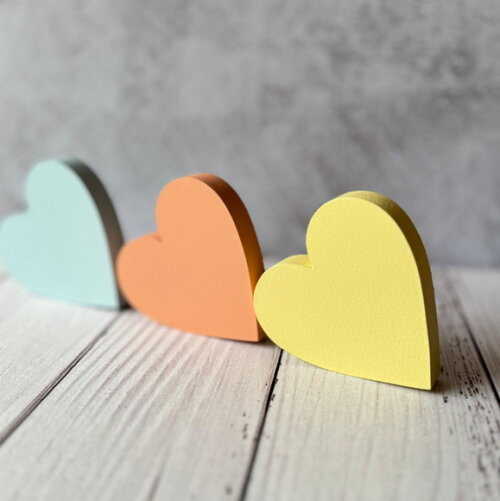 Trio de Coração - Pastel - Decoração Bebê