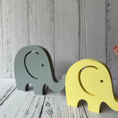 Trio de Elefantes de Mesa Decoração Bebê