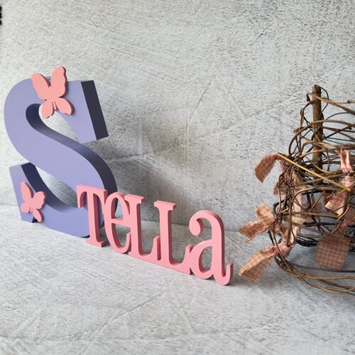 Nome em MDF Personalizado para Quarto de Bebê - Letras Decorativ