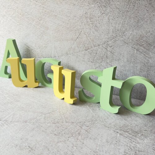 Letras Bastão Decorativas em MDF 13 cm – Ideais para Nichos e 