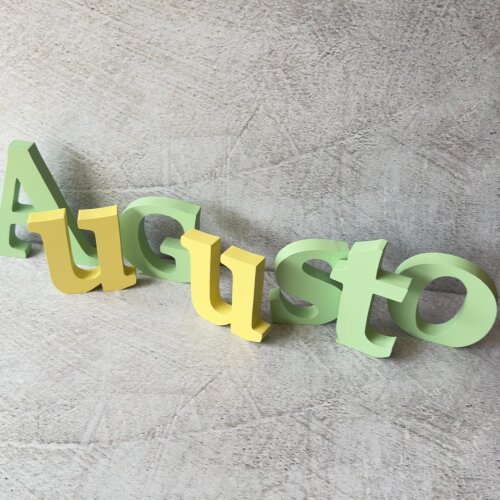 Letras Bastão Decorativas em MDF 13 cm – Ideais para Nichos e 