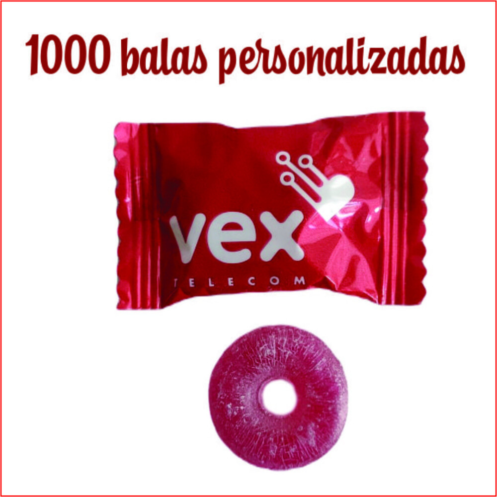 1000 balas personalizadas