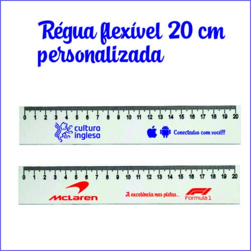 500 régua flexível 20 cm personalizada