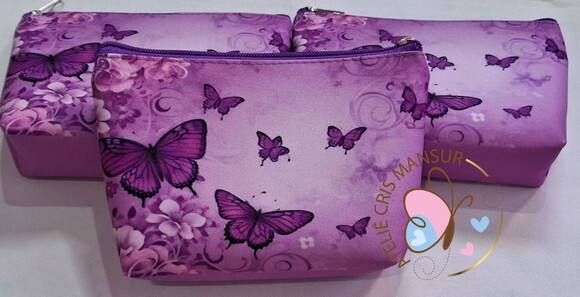 Necessaire Borboleta Roxa