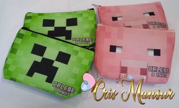 Necessaire Minecraft- Meninos e Meninas
