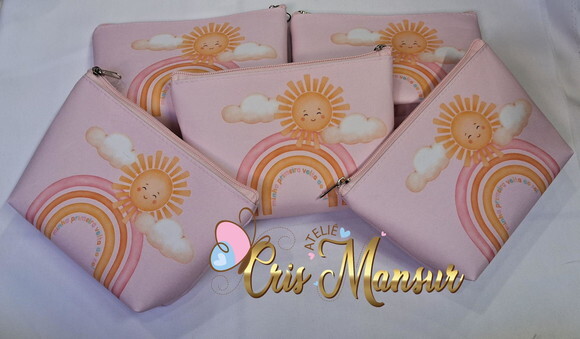 Necessaire Minha Primeira Volta ao Sol Rosa