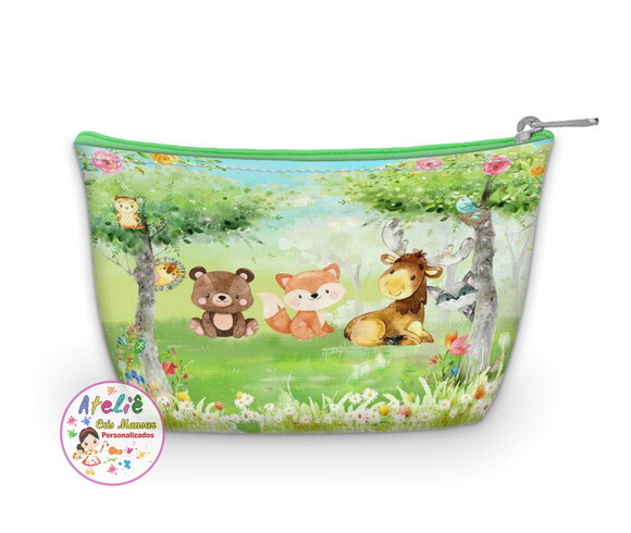 Necessaire Personalizada - Tema Bosque Encantado Aquarela