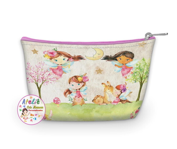 Necessaire Personalizada - Tema Jardim das fadas