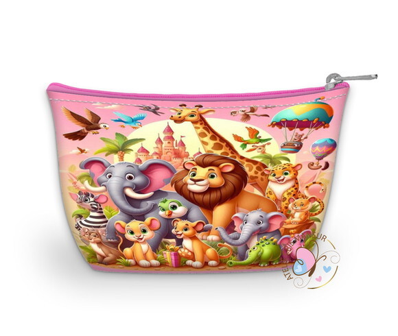 Necessaire Personalizada - Tema Safari Rosa