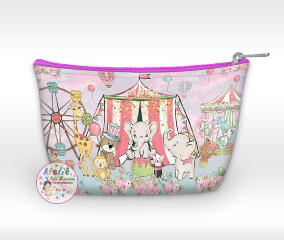 Necessaire personalizada Circo rosa