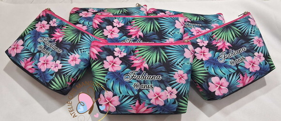 Necessaire Personalizada Floral Tropical